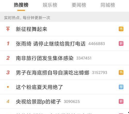 热搜榜上热门的瓜